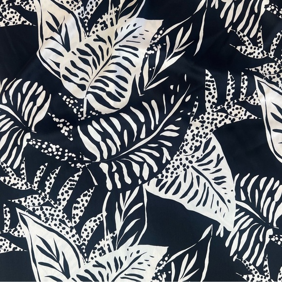 Future Collective with Alani Noelle Botanical Tie Front Black Tan Midi Skirt L - Picture 5 of 11